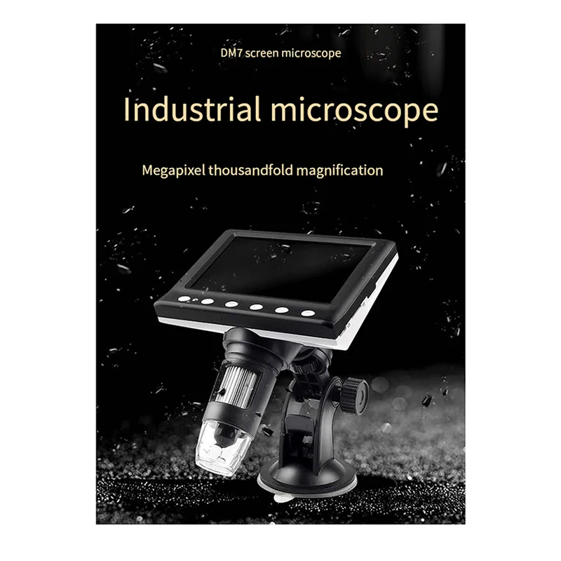 ABFY-2Pcs 4.3 Inch Digital Microscope 1000X Coin Microscope 960P Video Microscope For Adults Welding With 8 LED