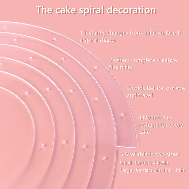 Спиральная многоуровневая подставка для торта, аксессуары для украшения кондитерских изделий для свадьбы, дня рождения, фестиваля, акриловая подставка для торта, многоразовая складная