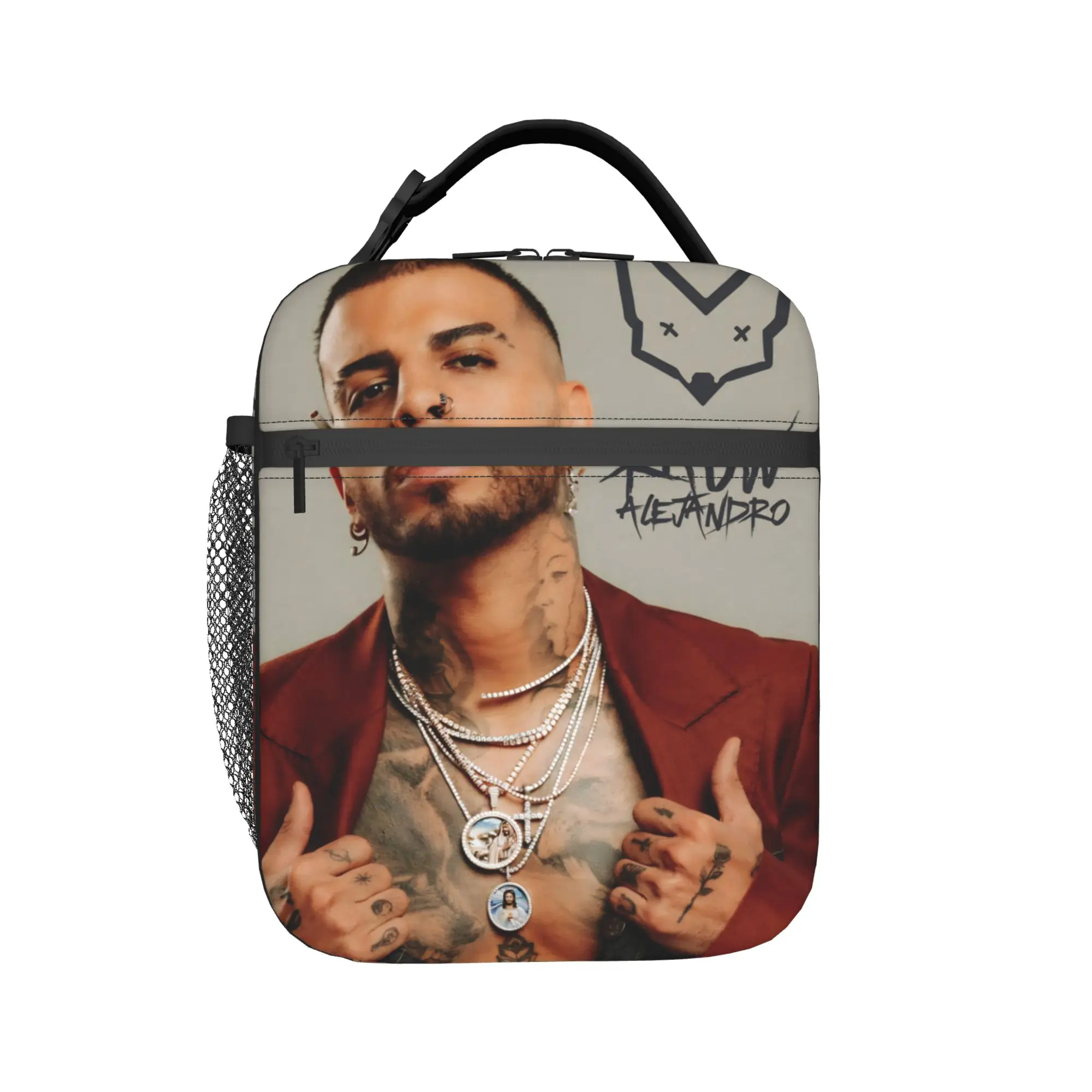 Rauw Alejandro Singer Rapper Insulated Lunch Bags for Men Women  Food Container Leakproof Thermal Cooler Lunch Boxes For School