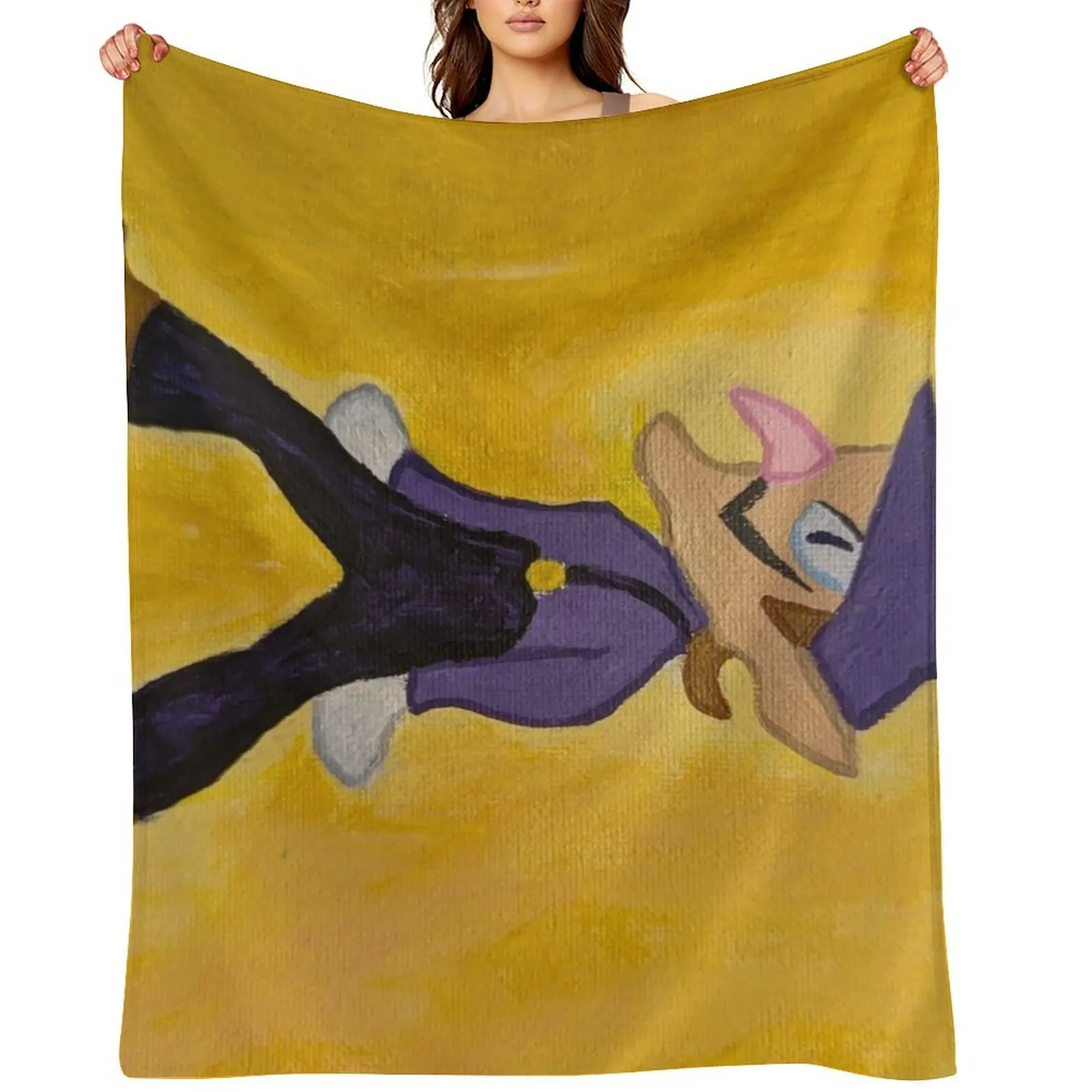 

Bold and Waah Paint on Canvas Throw Blanket Blankets Sofas Of Decoration Bed linens Bed Fashionable Hair Blankets