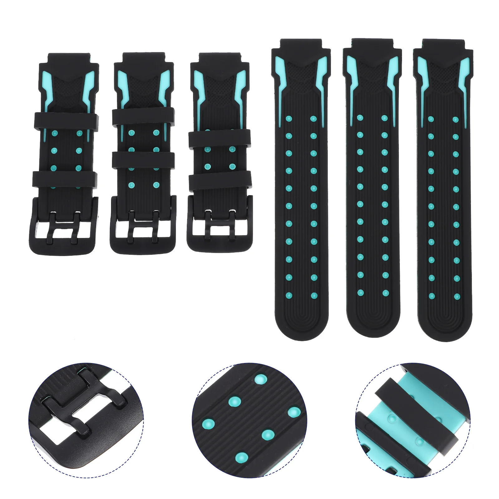 

3 Pcs Kids Watch B Comfortable Two color Adjustable Strap Creative Wrist Straps Durable Soft Children