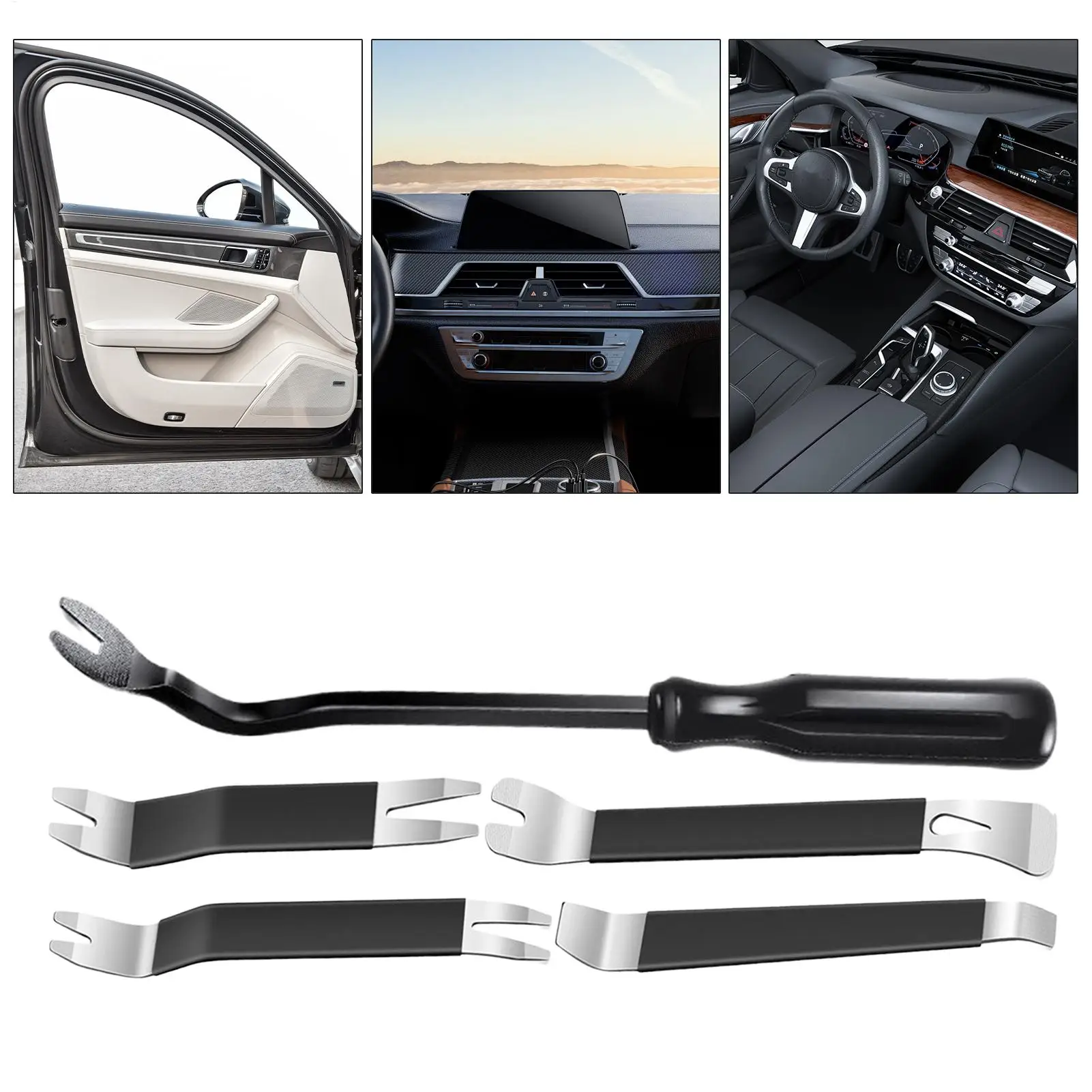 Car Panel Removal Tools 5-Piece Heavy Duty No-Scratch Interior Repair Kit Car Panel Door Window Remover For Vehicle Dashboard