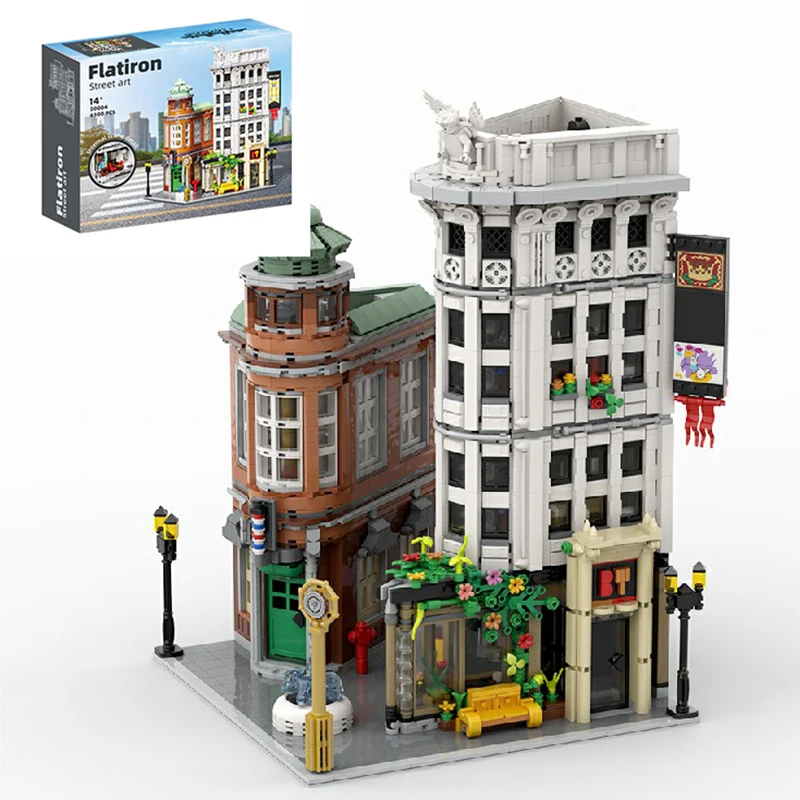 

4500 шт., сборка Flatiron, MOC, Нью-Йорк, город, архитектура, модель, сборка сращивания, строительные блоки, кирпичная головоломка, игрушки, подарок для детей