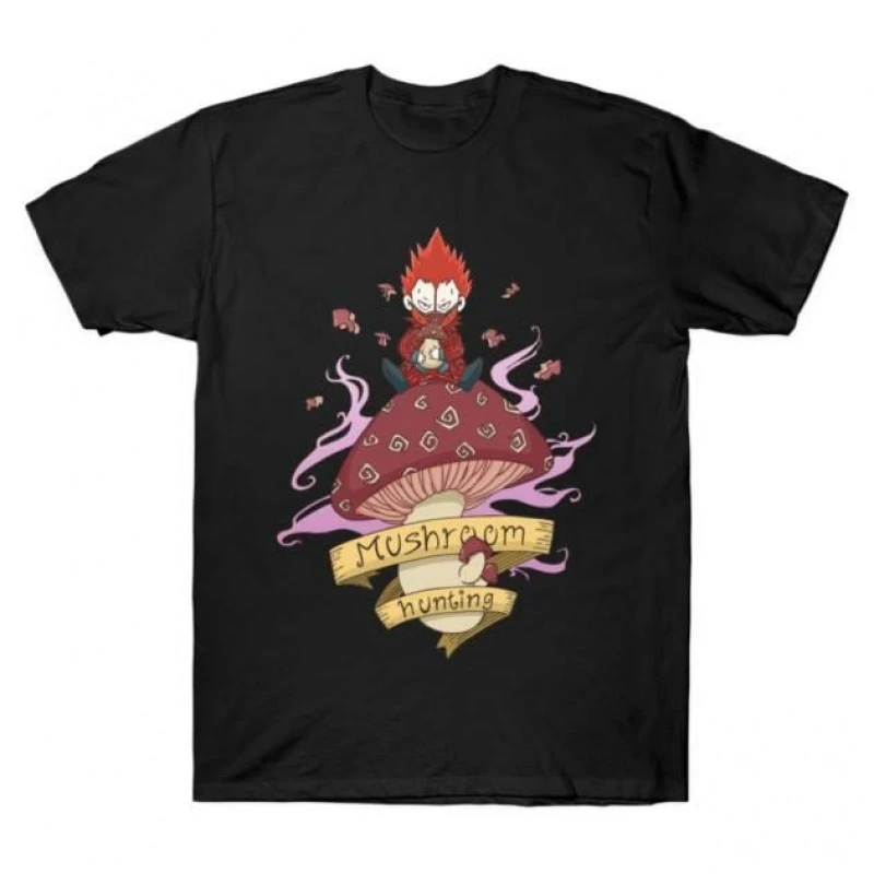 

Mushroom hunting Dorohedoro Caiman Gift for Anime lover Dark Heroes Kaiman Graphic Clothes Short sleeve T shirt All size Tops