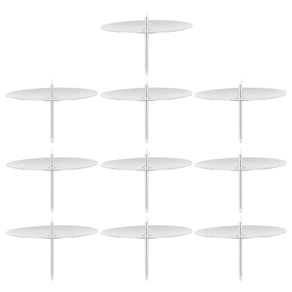 

10 Pcs Cake Stand Metal Holder Christmas Candles Table Decorations Supplies