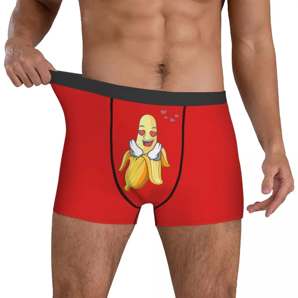 Banana Cartoon Funny Underpants Breathbale Panties Male Underwear Print Shorts Boxer Briefs