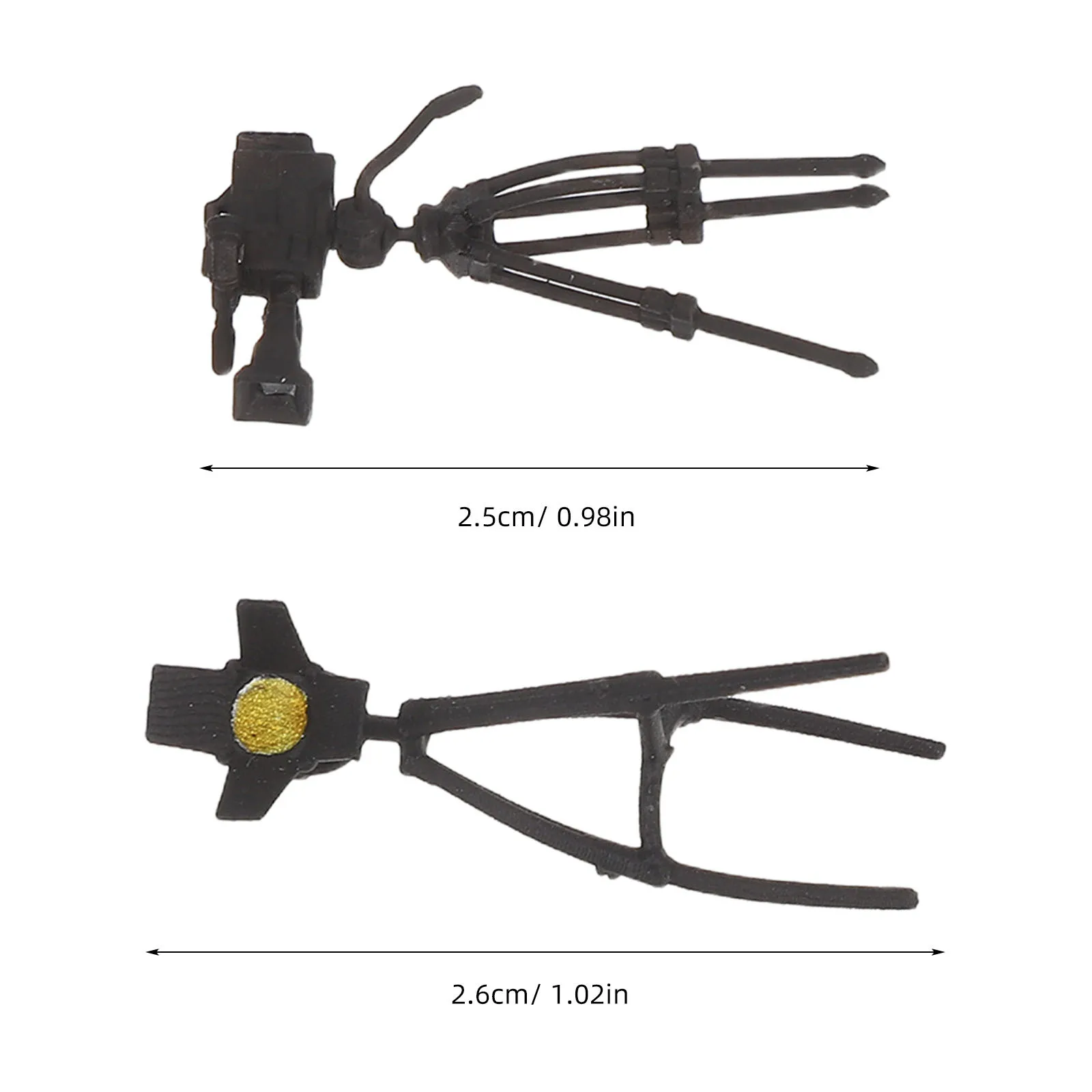 ชุดอุปกรณ์ถ่ายภาพจิ๋ว 2 ชิ้น สำหรับตกแต่งภูมิทัศน์ขนาดเล็ก ขาตั้งกล้องเรซิ่นขนาดกะทัดรัด พร้อมขาตั้งไฟจำลอง สำหรับบ้านตุ๊กตา