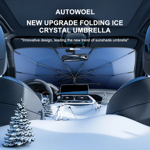 Imagen 2 del producto SEAMETAL-parabrisas mejorado para coche, cubierta de protección solar con aislamiento térmico, UPF50 +, bloqueo UV, parasol automático