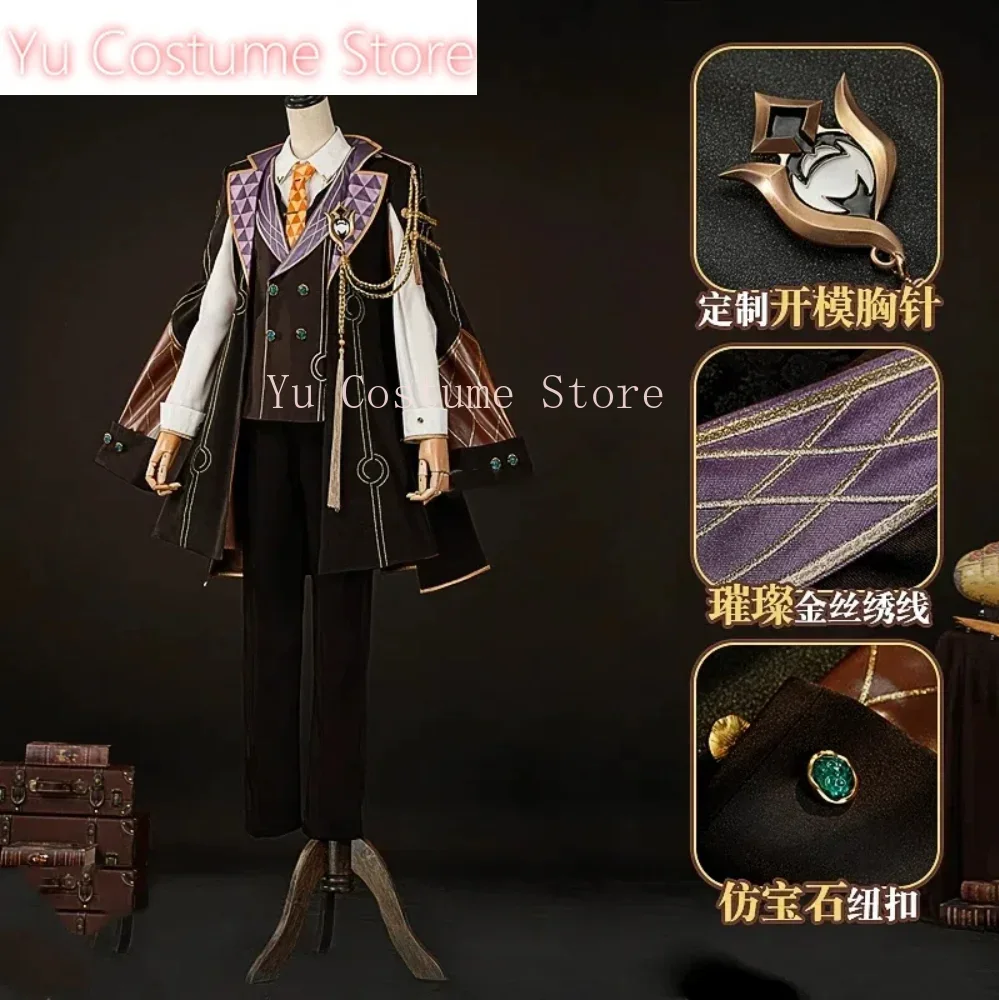 Yu Costume Honkai: Star Rail Aventurine Game Suit Luxurious Uniform Cosplay Costume Halloween Party Role Play Outfit Men S-3XL