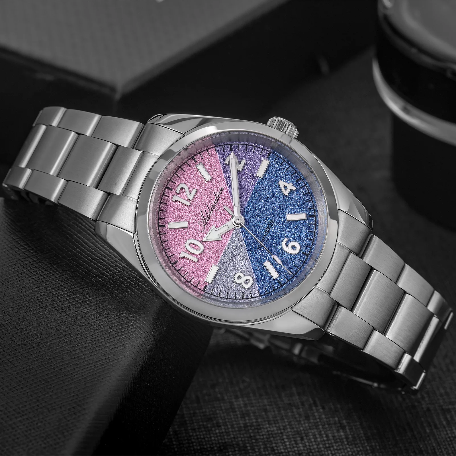ADDIESDIVE Business Men Watch Stainless Steel 100M Waterproof Men's Diver Quartz Watches Sapphire Glass 2035 Relogios Masculino