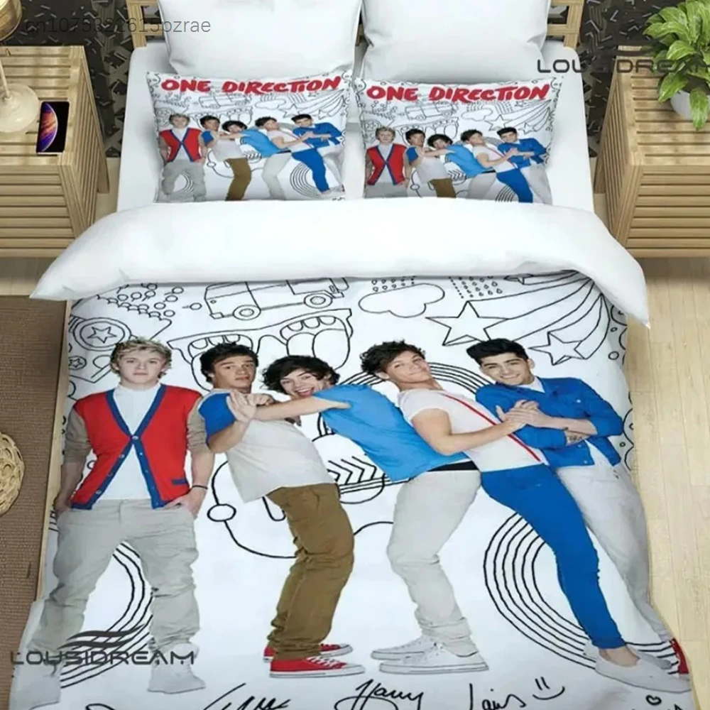 One Direction Rock Band Bedding Set For Bedroom Soft Modern Bedspreads Comefortable Kids Duvet Cover Quilt Cover And Pillowcase 3