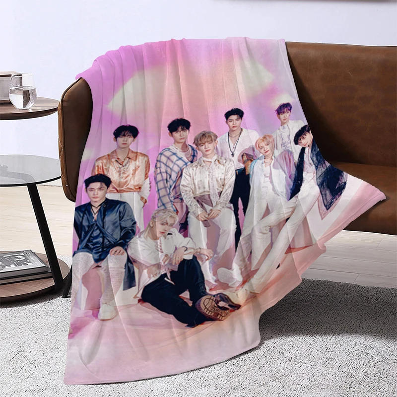 

Kpop Group Z-ZEROBASEONE Blanket Thick Blankets for Winter Furry Double Bed Comforter Bedspread the Knee Sofa Warm Baby & Throws