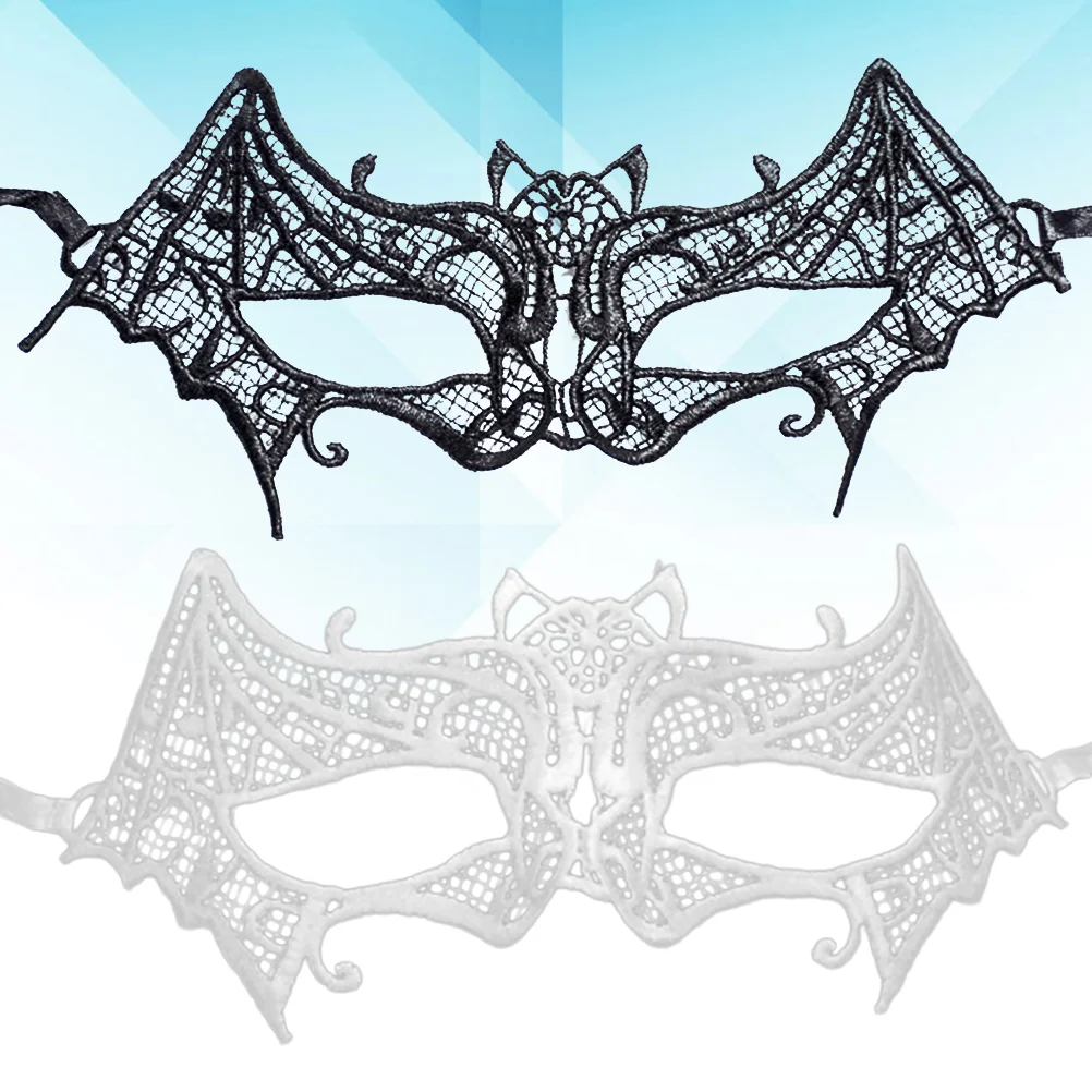 

2 Pcs Lace Half Face Masks Elegant Hollow Lightweight Cosplay Carnival Masquerade Women Girls Halloween Fancy