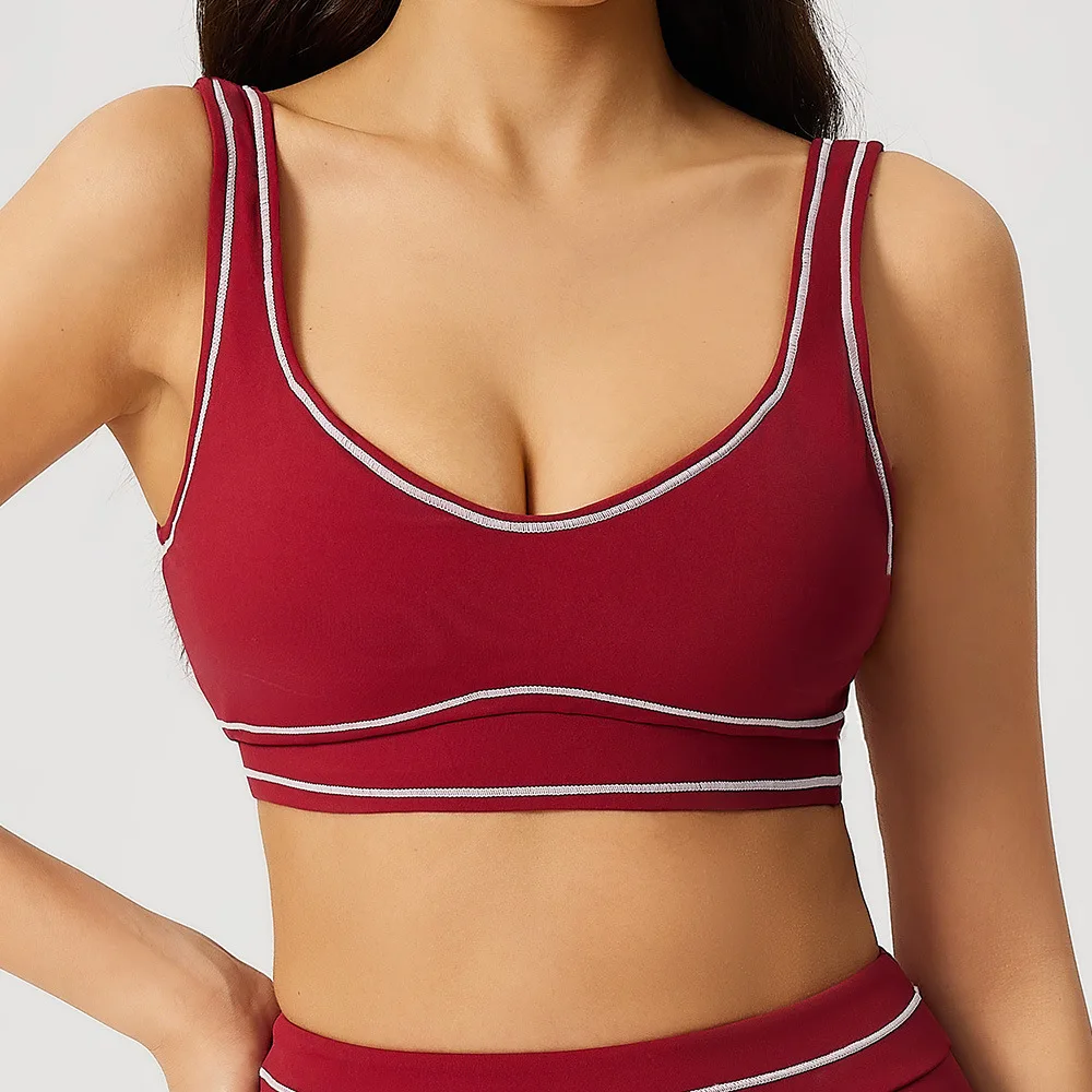 

Women's Yoga Sports Bra Beautiful Back Shockproof Workout Top Running Push Up Bra Fitness Sports Underwear Female Sexy Gym Bra
