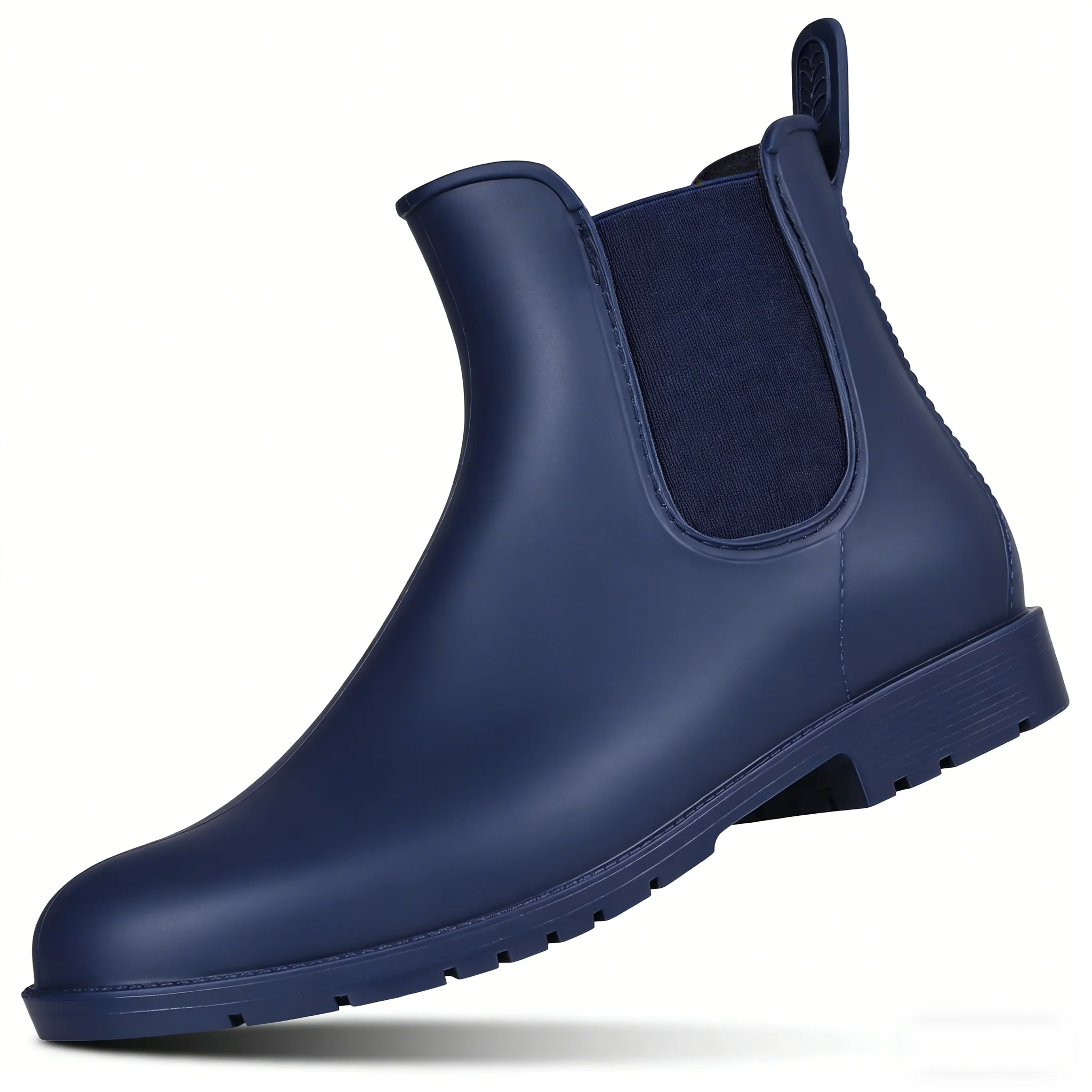 

Bebealy Fashion Chelsea Rain Boots For Women Outdoor Non-slip Waterproof Rain Shoes Lady New Soft Sole Rubber Short Ankle Boots