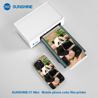 SUNSHINE C1 Mini Printer Connected to SS-890c/mini/pro/pro max 870C Y22 film cutter,customized mobile phone color film back film