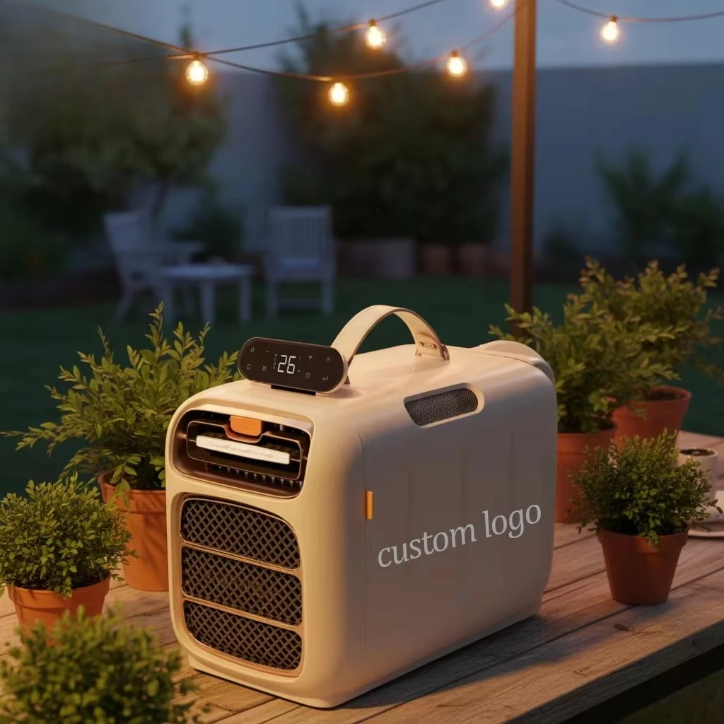 Portable 110v/220v Mini Car Air Conditioner Remote Control for Outdoor Multiple Power Sources Including DC