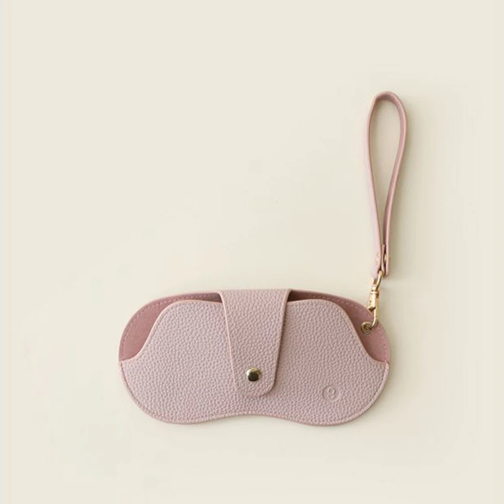Weiche Lychee Muster PU Leder Gläser Tasche Retro Sonnenbrille Fall Tragbare Myopie Rahmen Fall Einfache Brillen Brillen Lagerung
