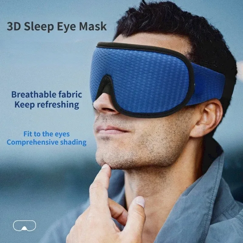 3D Blocking Light Soft Sleep Mask Padded Travel Rest Sleeping Eye Cover