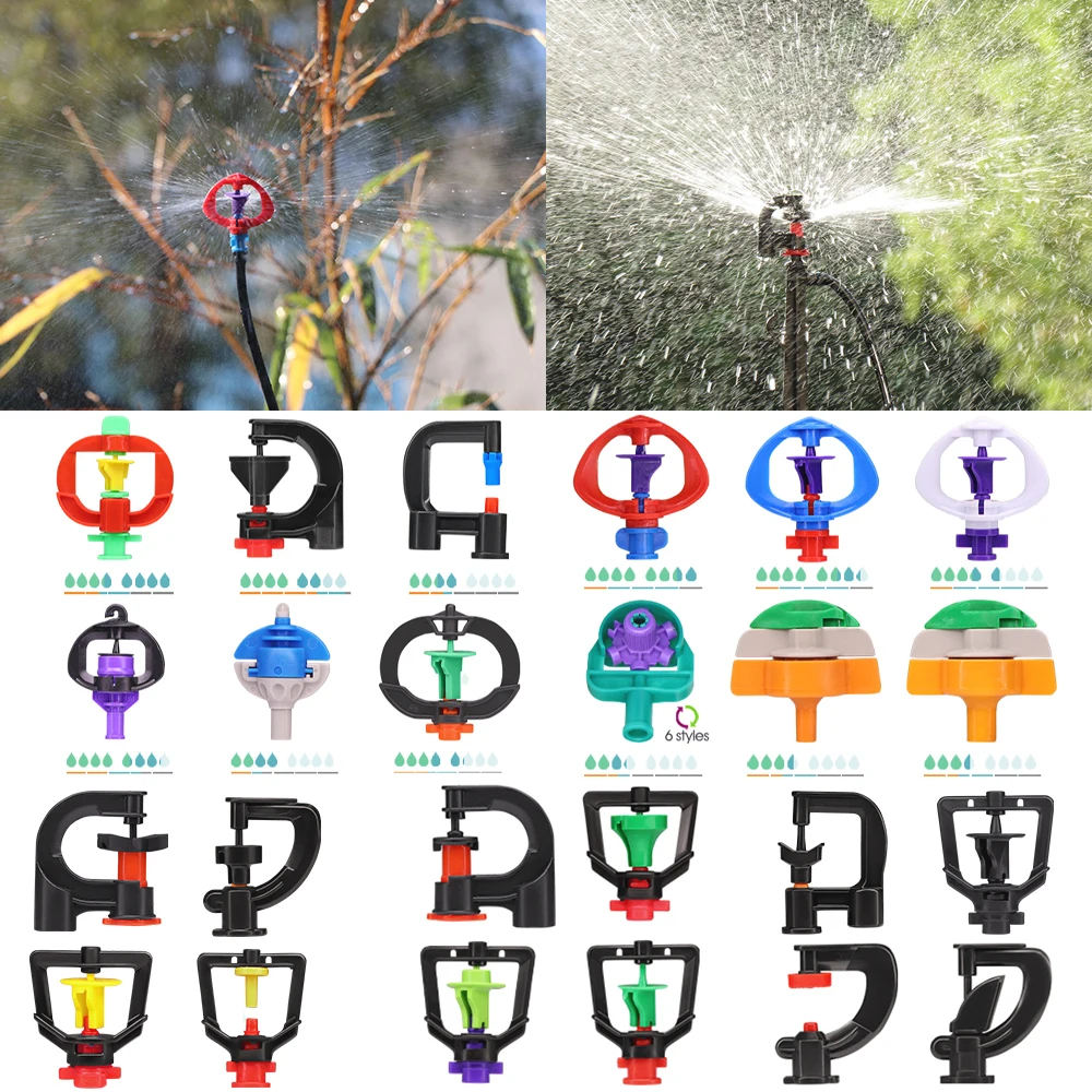 

Garden Micro Irrigation Sprinklers Jet Automatic Rotary Refraction Nozzle Mini Sprayers for Lawn Farm Greenhouse Watering System