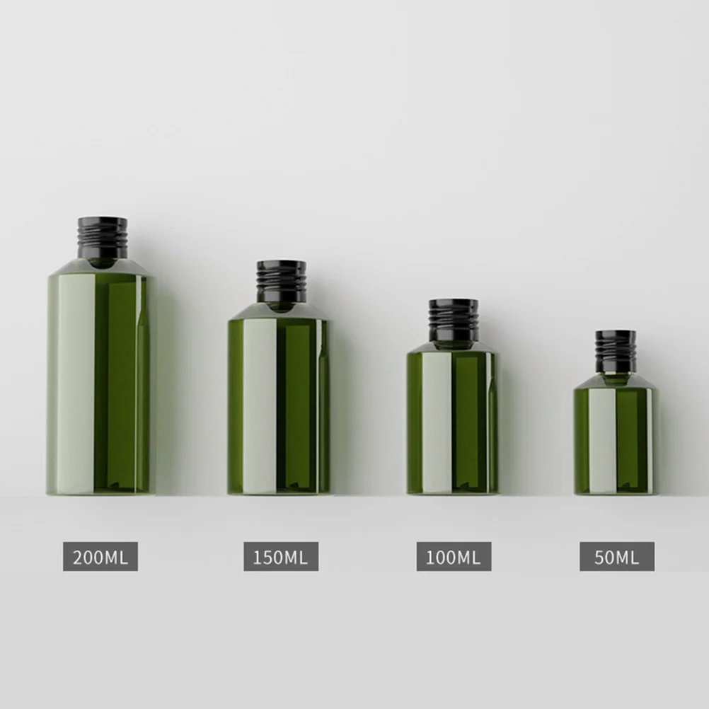 

5Pcs Portable Toner Subpackaging Bottle Leakproof Container 200ml Dark Green Black for Travel Use Empty Bottle