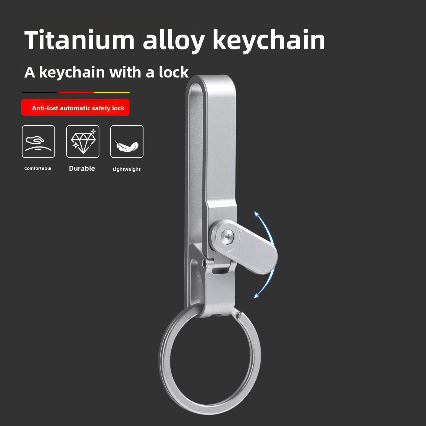 Creative Titanium Alloy Keychain Belt Buckle Men's Casual Sports Pants Special Key Anti-Loss Multi-Function Hanging Hook