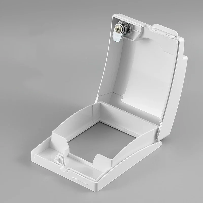 Type 86 Waterproof Box with Lock Adhesive Socket Cover Splash-proof Bathroom Switch Box