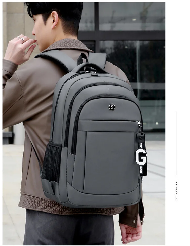 Fashion Casual Daypack Multi-compartment Design Daily Commute Work Bags Anti-theft Backpack for Men Women Students Outdoor Trips