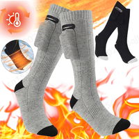 Electric Heated Socks Winter Heating Socks Anti-Cold Skiing Socks Outdoor Sports Camping Snowboarding Foot Warmer(No Power Bank)