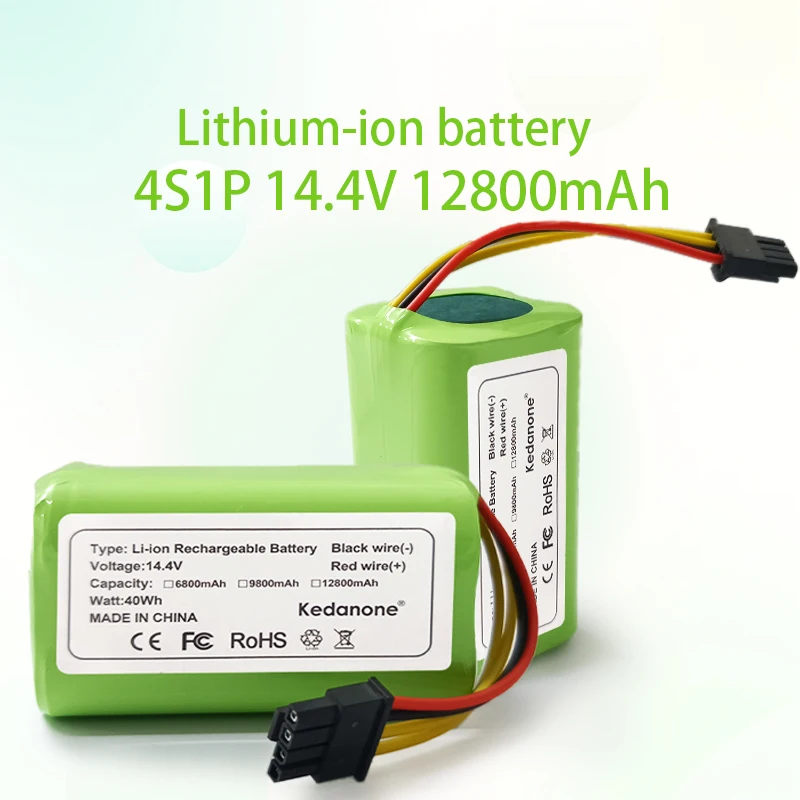 18650 14.4V 12800mAh Lithium Ion Battery,for Cecotec Conga 1390 1490 1590 Vacuum Cleaner Genio deluxe 370 gutrend echo 520