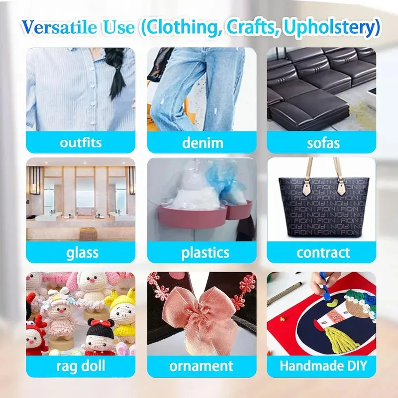 غراء قماش متعدد الأغراض - لاصق للخياطة ومقاوم للماء |   أداة إصلاح الملابس للبقع العسكرية والربط المستمر