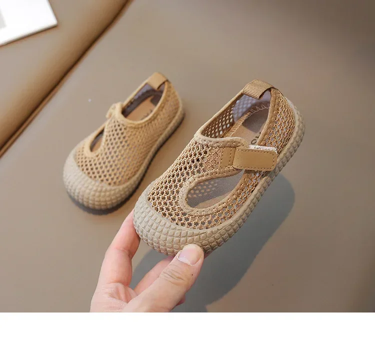 Spring Summer Children\'s sandals Soft Soled Breathable Mesh Shoes Boys Hollow Casual Girls Korean Baby Beach Shoes