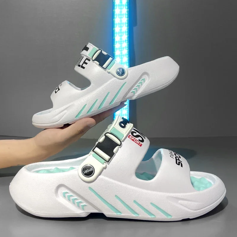 NEUE männer Massage Hausschuhe Outdoor Sandalen Strand Bequeme Weiche Rutschen Casual Schuhe Männer Indoor Outdoor Hausschuhe Große Größe 39-48 – Detail 17