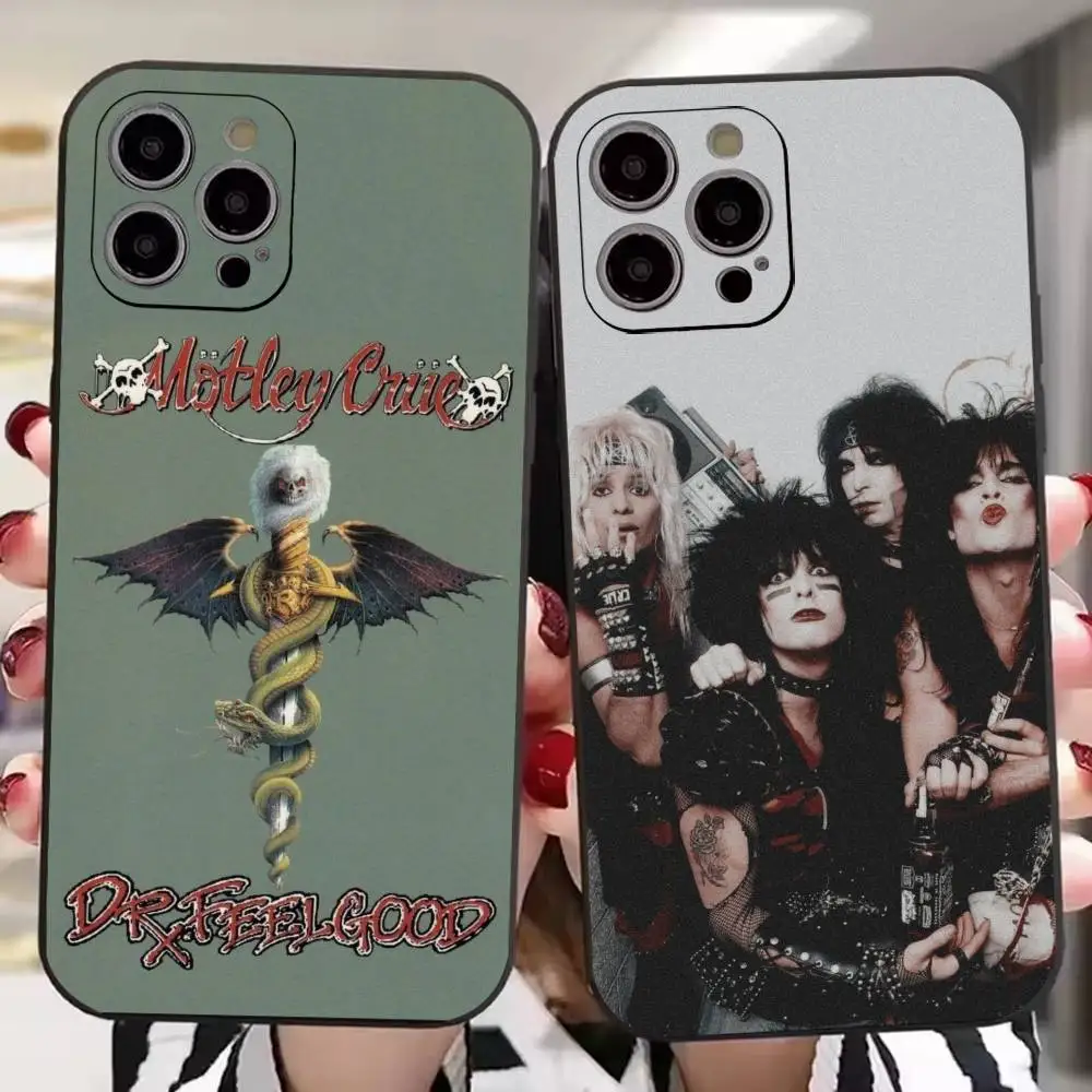 Чехол для телефона M-Motley C-Crues Rock Band, стильный, для iPhone 17, 16, 15, 14, 13, 12, 11 Plus, Pro Max и других моделей, мягкий, черный