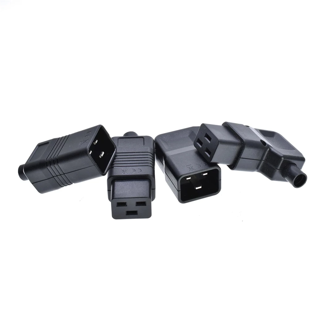 PDU/UPS Socket Standard IEC320 C19 C20 16A 250V AC Electrical Power Cable Cord Connector Removable plug Female Male Plug Adapter