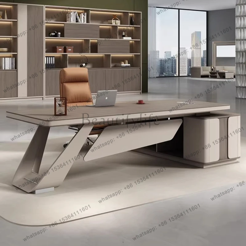 

Light luxury boss table Minimalist Modern Chairman and CEO Desk table gaming desk Computer desk Room desks furniture