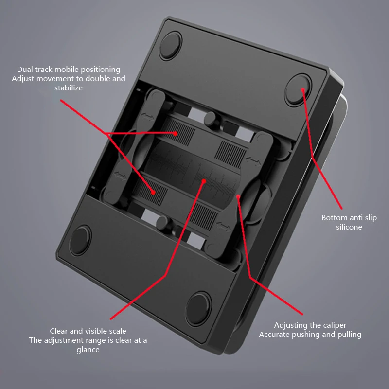 Dual-Slot Adjustable Vertical Laptop Stand ABS Plastic 4in1 Design Space-Saving