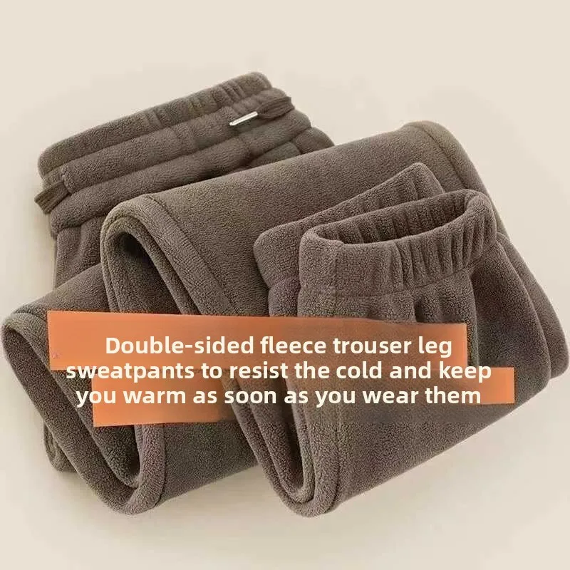 Doppelseitige Fce Thiened Harajuku Sle Herren Freizeithose Winter Jugend Faion Loose Fit Lange Hose mit elastischem Bund