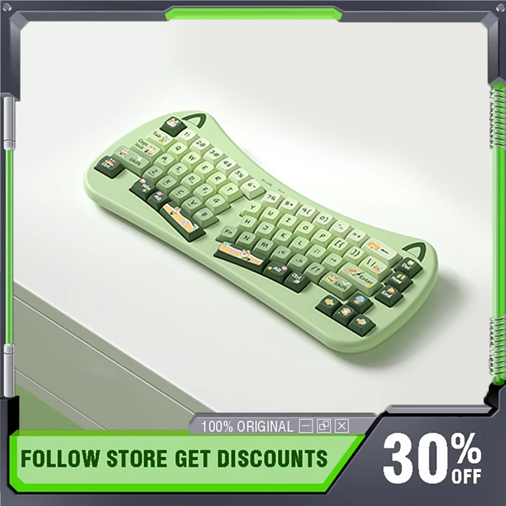 

BOW K666DL Ergonomic Alice Keyboard Wireless Tri-mode ABS Lightweight Portable Business Office Keyboard Laptop Ipad Accessories