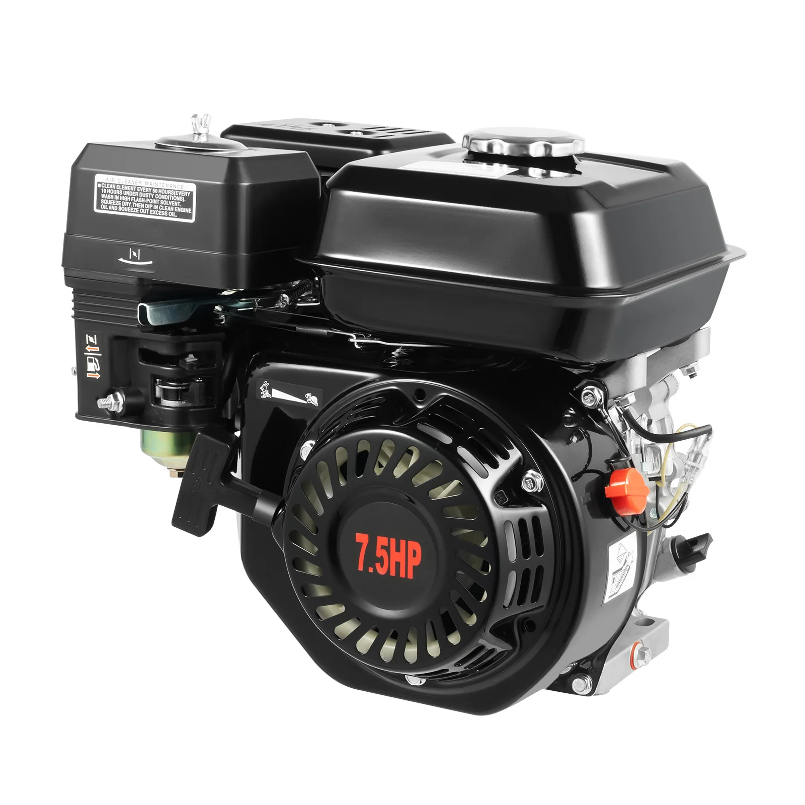 7.5HP 4 Strokes Gas Powered Portable Motor-5100W-Home Back Up Gas Engine Motor Gasoline Kart Engine Air Cooling