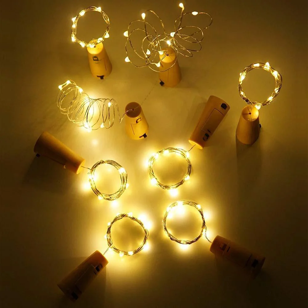 

LED Wine Bottle Fairy Lights With Cork LED String Lights bottle light DIY fairy lights garland Christmas Bar Wedding Decoration