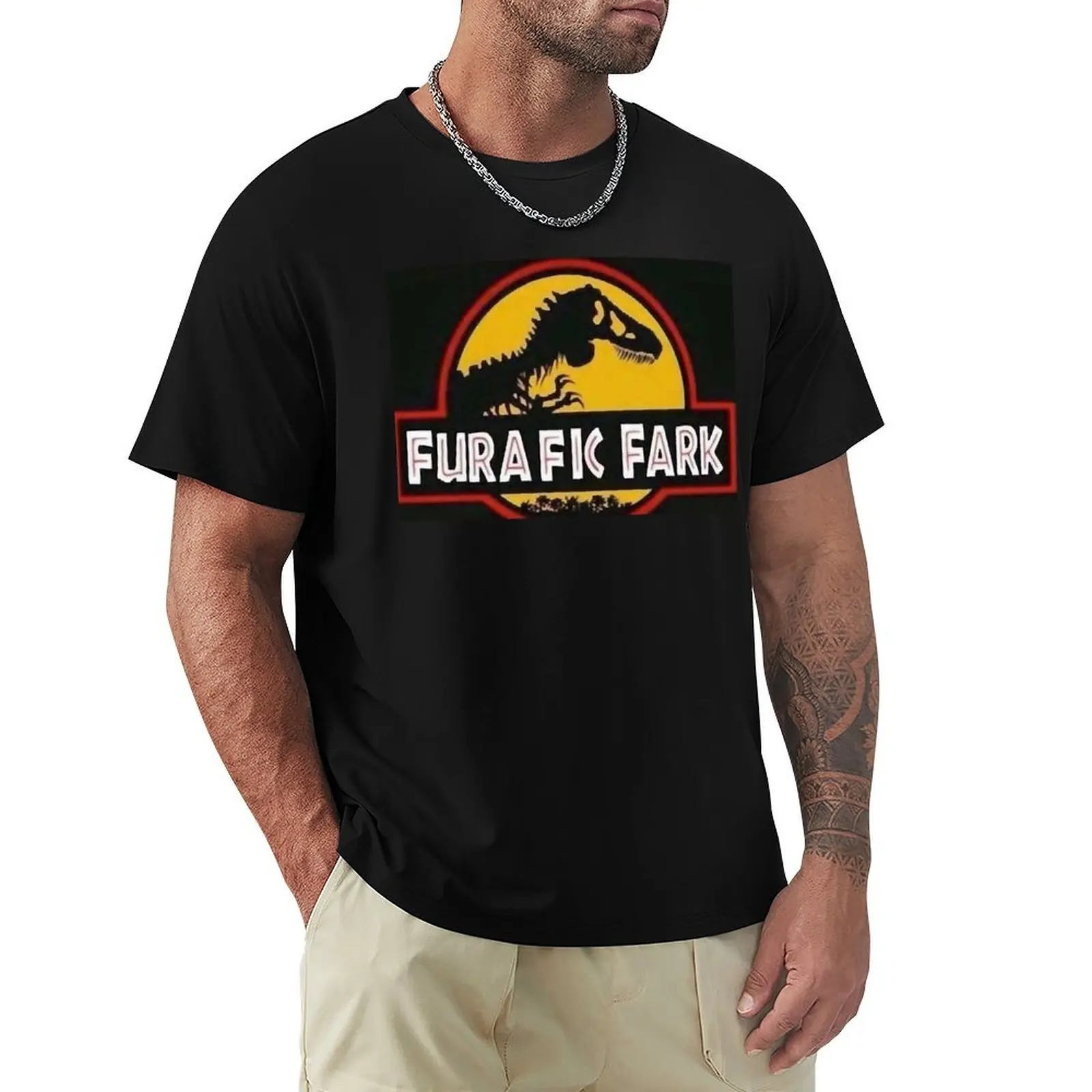 Furafic Fark T-Shirt Breathable Basic Cotton T-Shirt