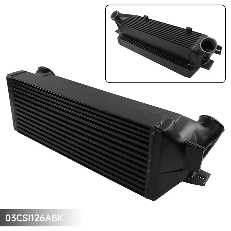 Black Intercooler Front Mount Bar&Plate For BMW 3-Series G20 G22 G28 Z4 B48 320i 325i 420i 425i 2019+ Performance Aluminum