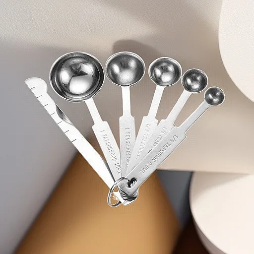 Stainless Steel Spoon Set Kitchen Baking Coffee Measurement Tools Home Use Utensils Compact Quantitative Small Gadgets