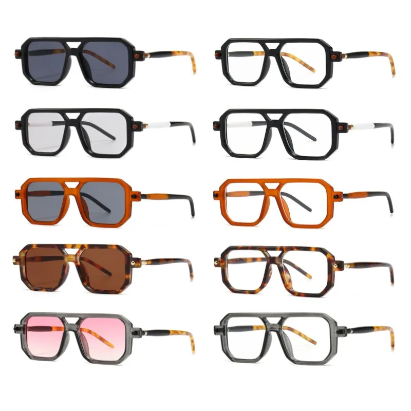 Retro Fashion Square Sunglasses For Men Women Blue Light Blocking Shades UV400 Sun Glasses Vintage Vasos Decorativos Oculos Sol