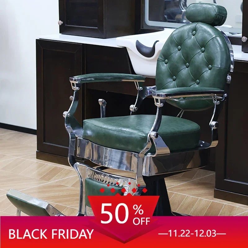 Luxury Hairdresser Chairs Esthetician Chair Leather Rotating Nail Salon Swivel Stool Pedicure Hair Wash Cadeira Dressing Work