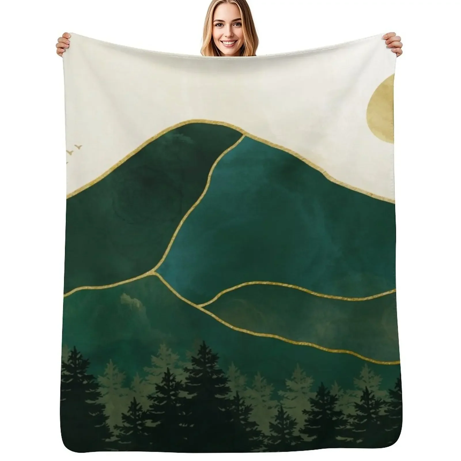 

Mount Hood // Picture of a Emerald Abstract Dream and the Oregon Mountain Wilderness Throw Blanket Decoratives Blanket