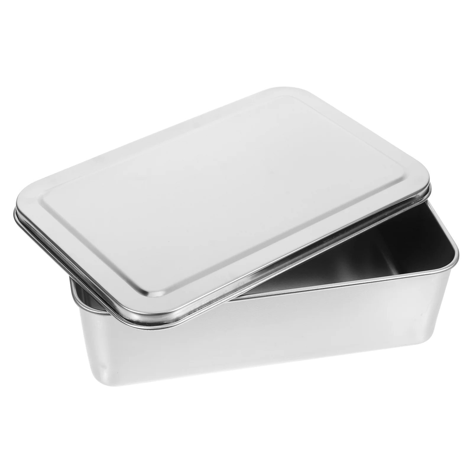 Covered Baking Tray Higher Height Box Metal Pie Pans Cake Smooth Surface for Kitchen Stainless Steel Oven