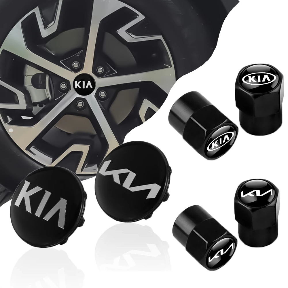 

4Pcs 58MM Wheel Center Hub Cap With Tire Air Valve Dust Caps Accessories For KIA Sportage GT RIO Ceed Picanto Pegas Sorento Niro