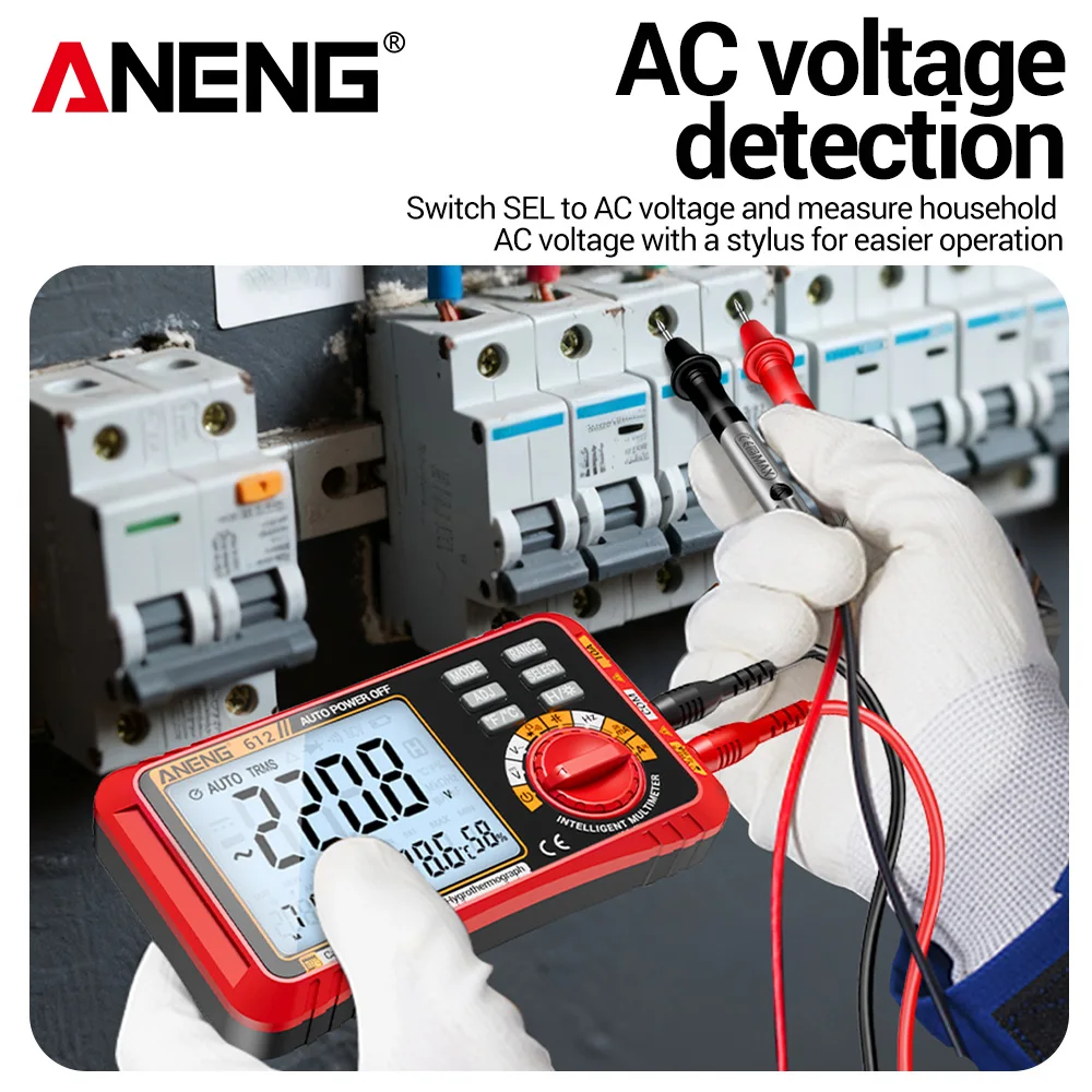 ANENG 612 Digital Multimeter‑AC DC Voltage Current Resistance Capacitance Diode NCV FREE Gift 168PRO Battery Tester Electric Too